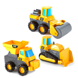 Cat® Mix and Match Fleet 3 Pack – Dump Truck, Bulldozer and Road Roller